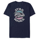 Men's Star Wars Millennium Falcon Gradient Circle T-Shirt