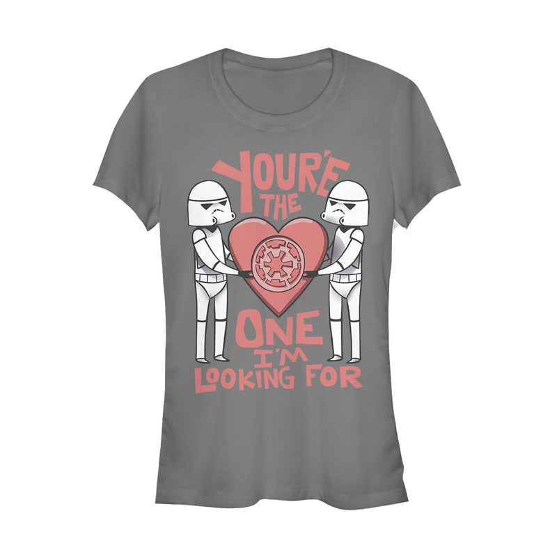 Junior's Star Wars Valentine Looking For Stormtrooper T-Shirt