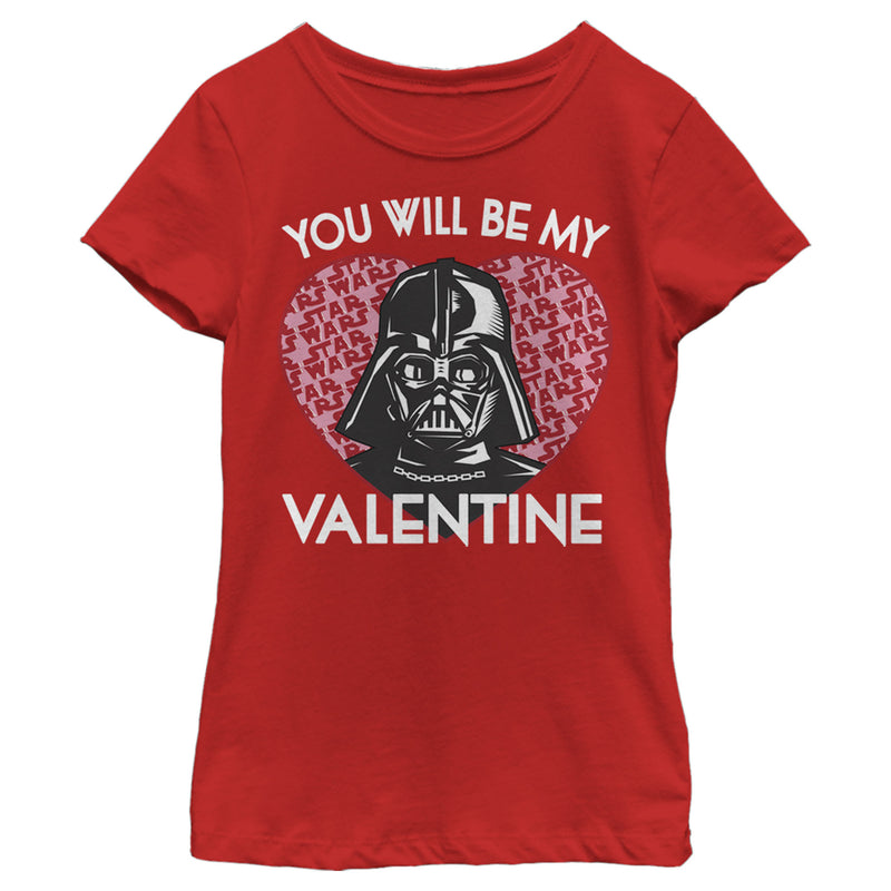 Girl's Star Wars Valentine Darth Vader Invitation T-Shirt