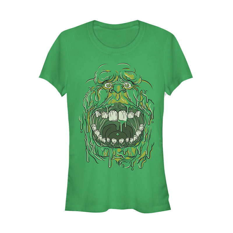 Junior's Ghostbusters Slimer Drip Face T-Shirt
