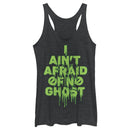 Women's Ghostbusters I Ain't Afraid of No Ghost Streak Racerback Tank Top