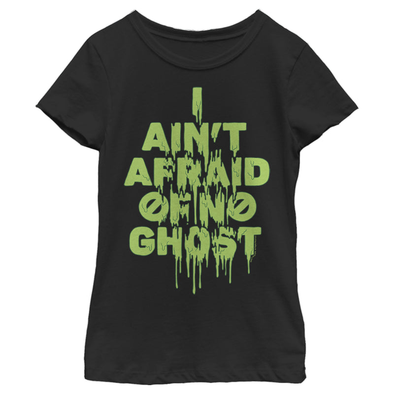 Girl's Ghostbusters I Ain't Afraid of No Ghost Streak T-Shirt