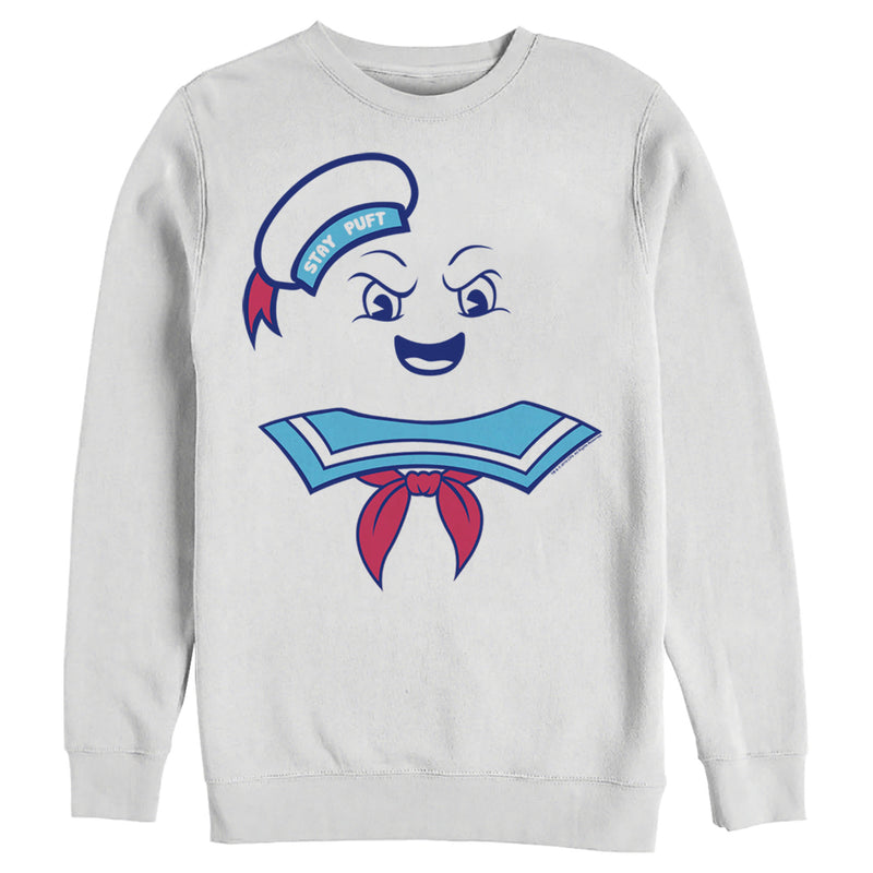 Men's Ghostbusters Stay Puft Marshmallow Man Face Sweatshirt