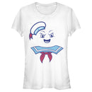 Junior's Ghostbusters Stay Puft Marshmallow Man Face T-Shirt