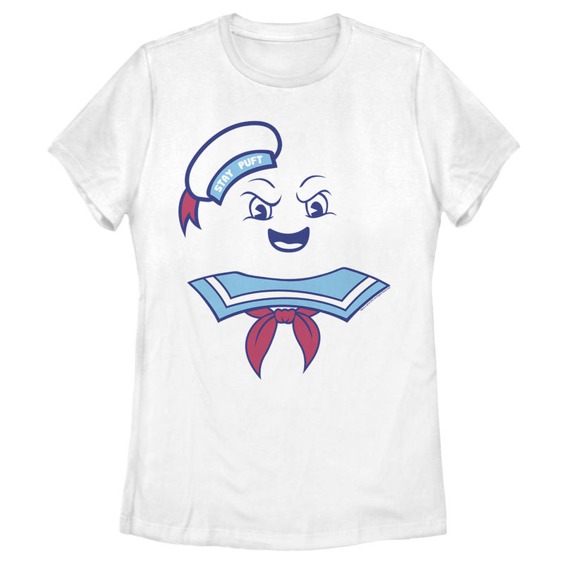 Women's Ghostbusters Stay Puft Marshmallow Man Face T-Shirt