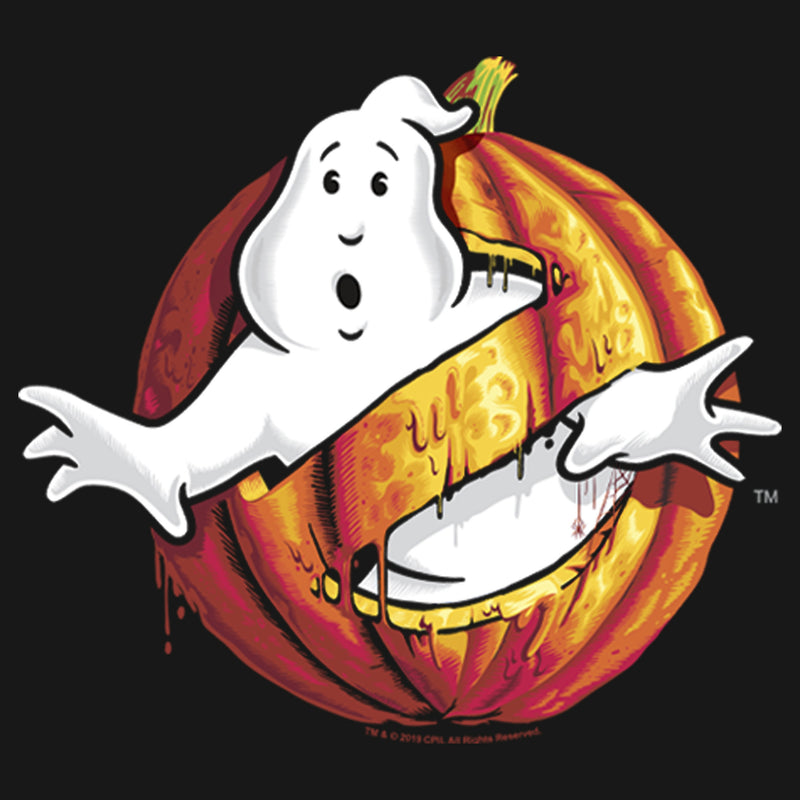 Men's Ghostbusters Halloween Pumpkin Logo Long Sleeve Shirt