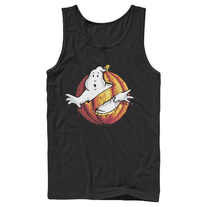 Men's Ghostbusters Halloween Pumpkin Logo Tank Top