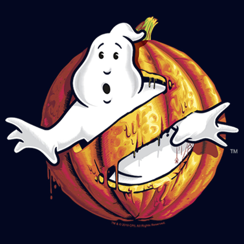 Men's Ghostbusters Halloween Pumpkin Logo T-Shirt
