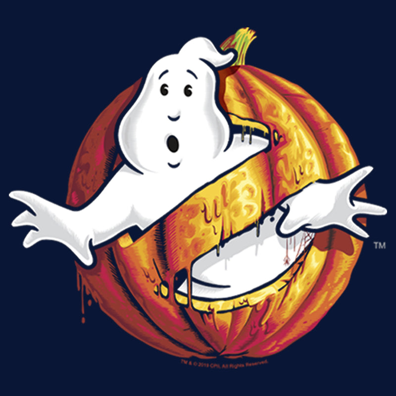 Boy's Ghostbusters Halloween Pumpkin Logo T-Shirt