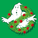 Junior's Ghostbusters Christmas Wreath Logo T-Shirt