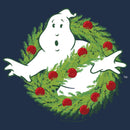 Men's Ghostbusters Christmas Wreath Logo Long Sleeve Shirt