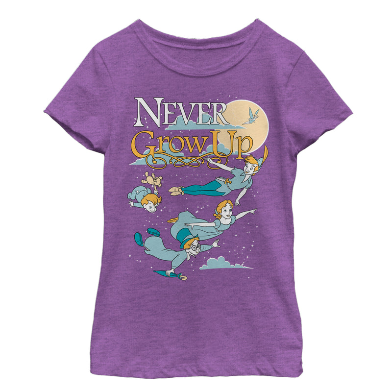 Girl's Peter Pan Never Grow Up T-Shirt