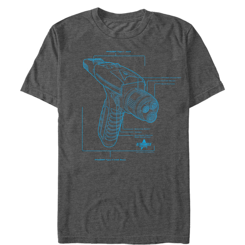 Men's Star Trek: Discovery Phaser Schematics T-Shirt