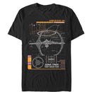 Men's Star Trek: Deep Space Nine Space Station Schematics T-Shirt