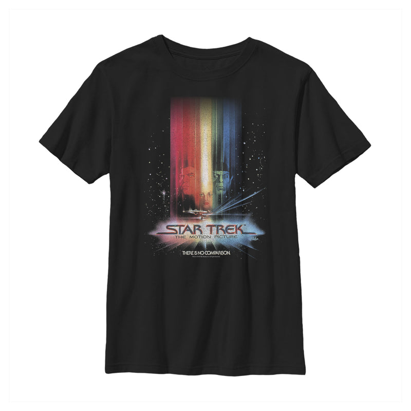 Boy's Star Trek: The Motion Picture Rainbow Poster There Is No Comparison T-Shirt