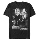 Men's Star Trek: The Next Generation Grayscale Starfleet Enterprise Crew T-Shirt