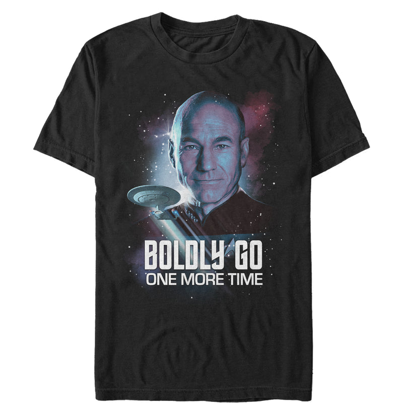 Men's Star Trek: The Next Generation Picard Boldly Go One More Time T-Shirt