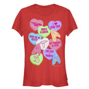 Junior's Star Trek Valentine's Starfleet Candy Hearts T-Shirt