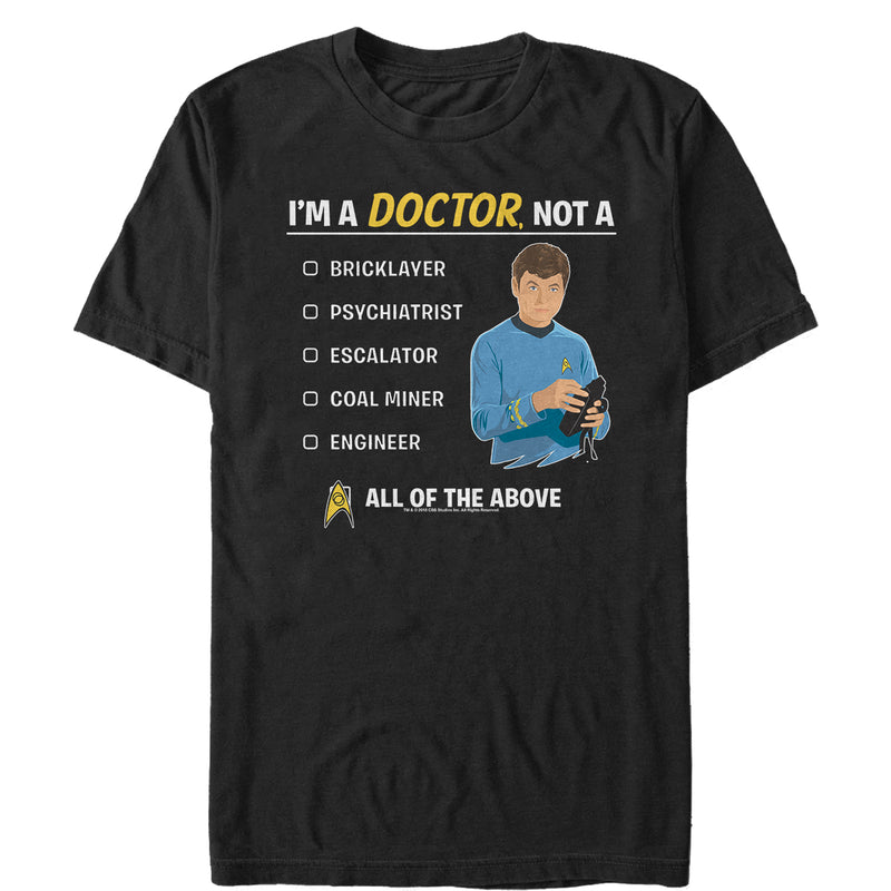 Men's Star Trek: The Original Series Bones I Am A Doctor Not A .... T-Shirt