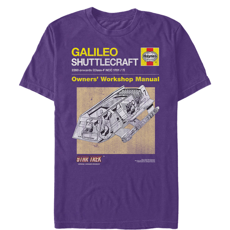 Men's Star Trek Galileo Shuttlecraft Owners' Workshop Manual T-Shirt