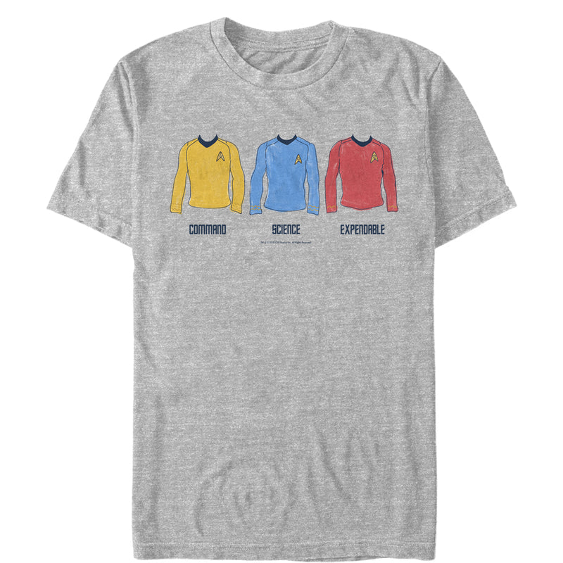 Men's Star Trek Shirt Color Rankings: Command, Science, Expendable T-Shirt