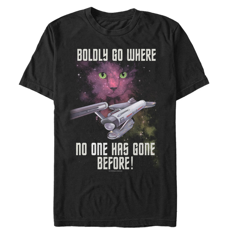 Men's Star Trek Boldly Go Where No Cat Has Gone T-Shirt