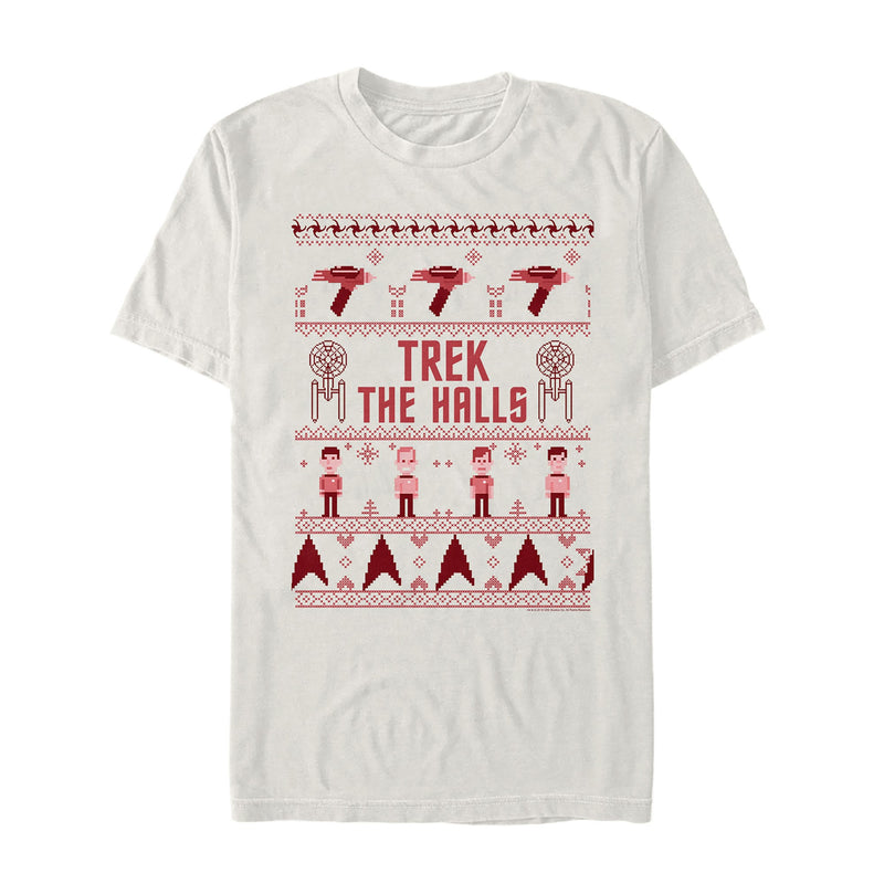 Men's Star Trek Ugly Christmas Trek the Halls T-Shirt