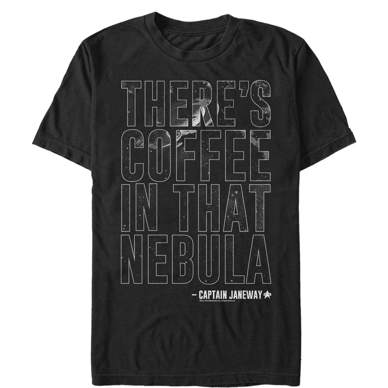 Men's Star Trek: Voyager Janeway There's Coffee In That Nebula T-Shirt