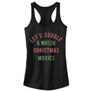 Junior's CHIN UP Christmas Cuddles & Movies Racerback Tank Top