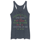 Women's CHIN UP Christmas Wine or Cocktail Racerback Tank Top