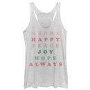 Women's CHIN UP Christmas Joy Always Racerback Tank Top