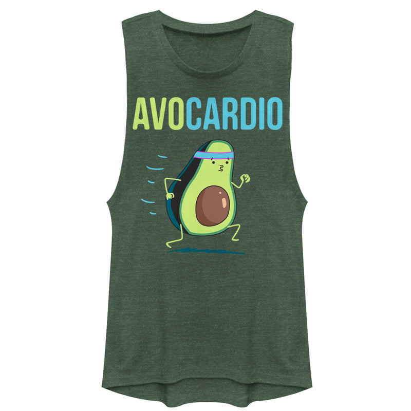 Junior's CHIN UP Adorable Avocado Cardio Festival Muscle Tee