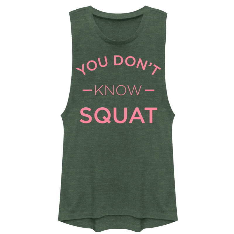 Junior's CHIN UP Don't Know Squat Festival Muscle Tee