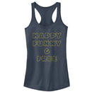 Junior's CHIN UP Happy Funny Free Racerback Tank Top