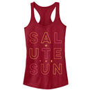 Junior's CHIN UP Sun Salute Racerback Tank Top