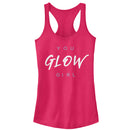 Junior's CHIN UP Glow Girl Racerback Tank Top