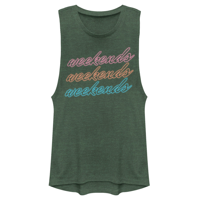 Junior's CHIN UP Weekends All Day Festival Muscle Tee