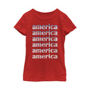 Girl's Lost Gods Fourth of July  America Repeat T-Shirt