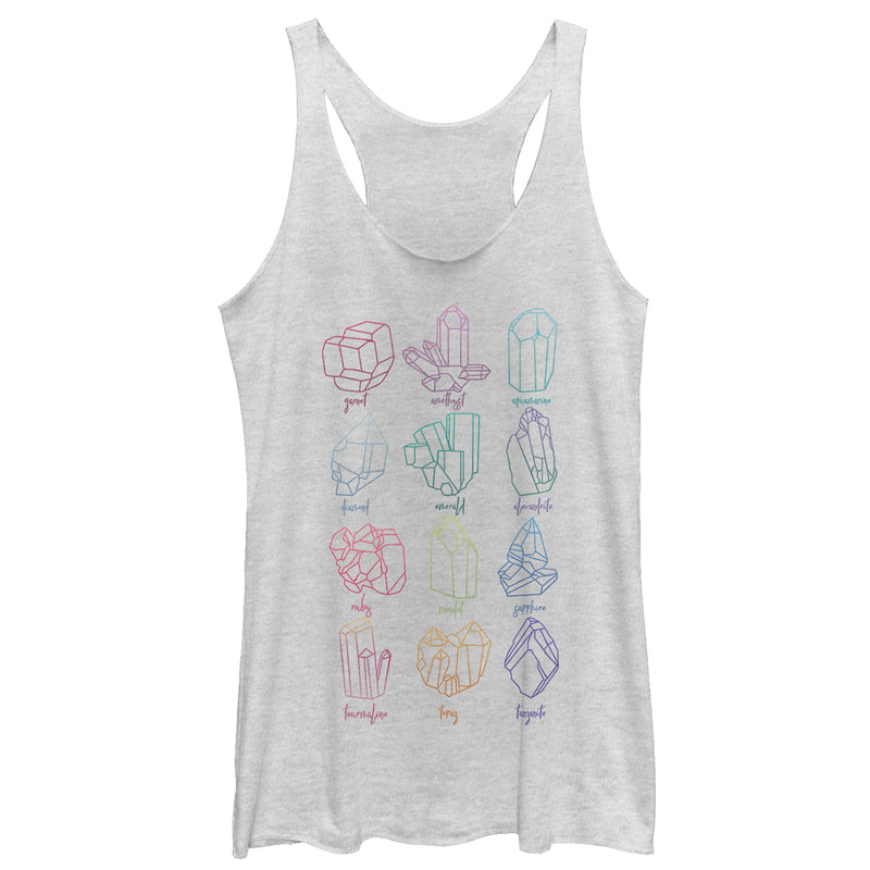 Women's CHIN UP Birthstone List Racerback Tank Top