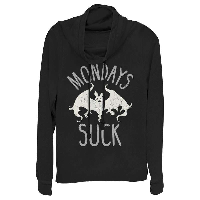 Junior's CHIN UP Halloween Monday Bat Cowl Neck Sweatshirt