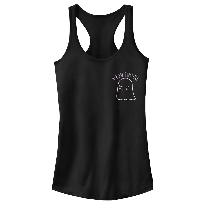 Junior's CHIN UP Halloween You Are Bootiful Ghost Racerback Tank Top