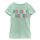 Girl's CHIN UP Christmas Holiday Cheers T-Shirt