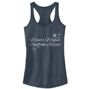 Junior's CHIN UP Winter Wishes & Snowflake Kisses Racerback Tank Top