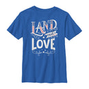 Boy's Lost Gods Fourth of July  America Love Land T-Shirt