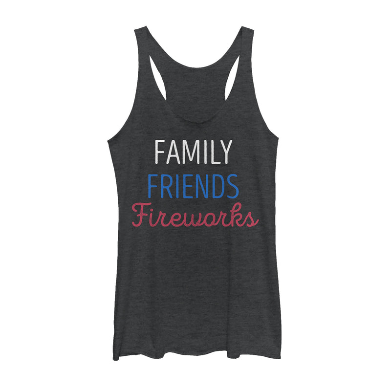 Women's Lost Gods Fourth of July  Family Fireworks Racerback Tank Top