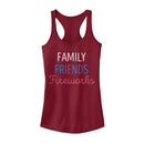 Junior's Lost Gods Fourth of July  Family Fireworks Racerback Tank Top