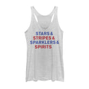 Women's Lost Gods Fourth of July  Sparklers & Spirits Racerback Tank Top