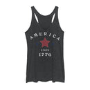 Women's Lost Gods Fourth of July  American Since 1776 Racerback Tank Top