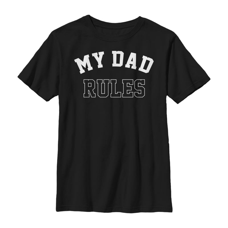 Boy's Lost Gods Father's Day Dad Rules T-Shirt