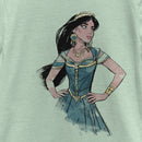 Girl's Aladdin Jasmine Sketch Profile T-Shirt